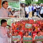सिंदरी बचाओ सामूहिक मोर्चा के धरने में उमड़ी भीड़, आवास नीति और निष्कासन नोटिस वापस लेने की उठी मांग