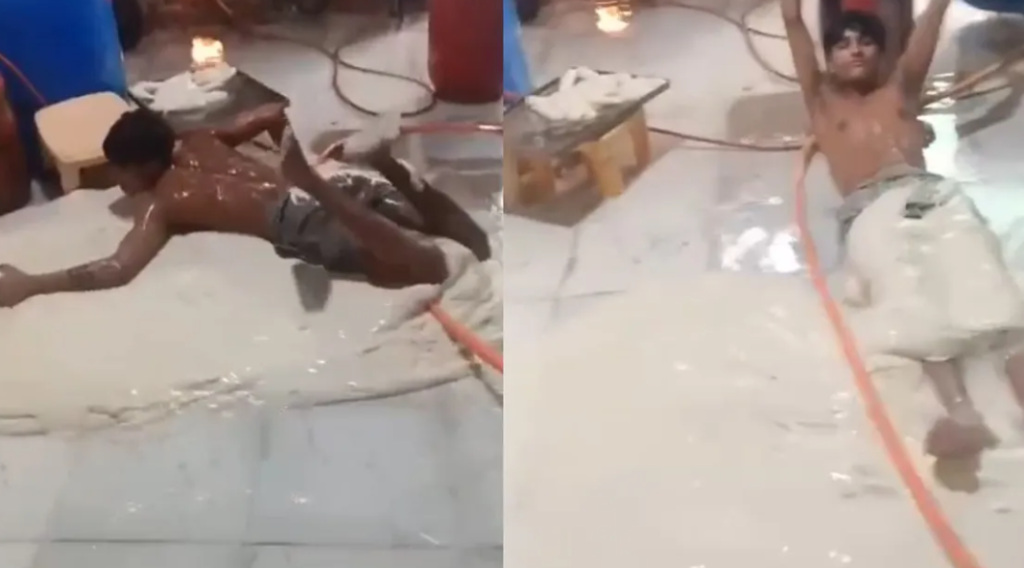 सोया चाप के मैदे में लेटकर नहाता दिखा युवक, वायरल वीडियो से मचा हड़कंप; खाद्य विभाग ने कही ये बात