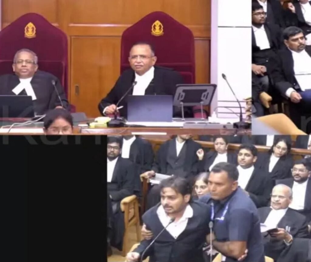 वकील ने CJI का नाम लेकर अपशब्द कहे:सुप्रीम कोर्ट में जजों को आदेश देने लगा, फाइल फेंकी; सिक्योरिटी ने बाहर निकाला
