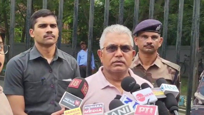 न्यूटाउन में मंत्री दिलीप घोष ने कई मुद्दों पर रखी अपनी बात, आयुष्मान योजना से लेकर UCC तक दिए बयान
