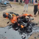 बलियापुर में बाइक और हाईवा की टक्कर, बाइक सवार बिपुल कुमार महतो की मौत