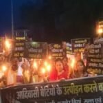 पांकी में आदिवासी नाबालिग लड़कियों के अपहरण मामले पर कैंडल मार्च, आरोपियों की गिरफ्तारी की मांग