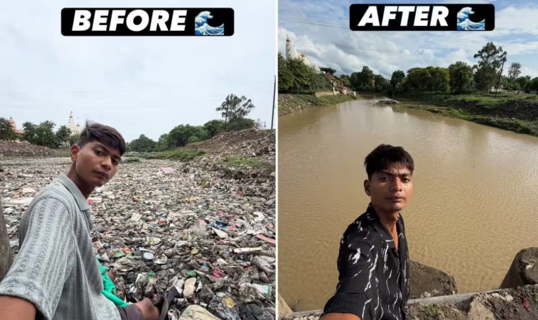 अजनार नदी साफ करने वाले ‘बिट्टू तबाही’ की विदेशों में चर्चा, The Ocean Cleanup ने दिया नौकरी का ऑफर