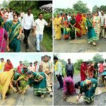 बलियापुर की जर्जर सड़क पर धान रोपकर विरोध, तारा देवी और डॉ. निशि महतो ने प्रशासन को घेरा