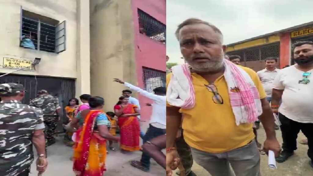 कर्माटांड़ विस्थापित कॉलोनी में दबंगई का आरोप, क्वार्टर में घुसकर कागजात जांचने के प्रयास का विरोध