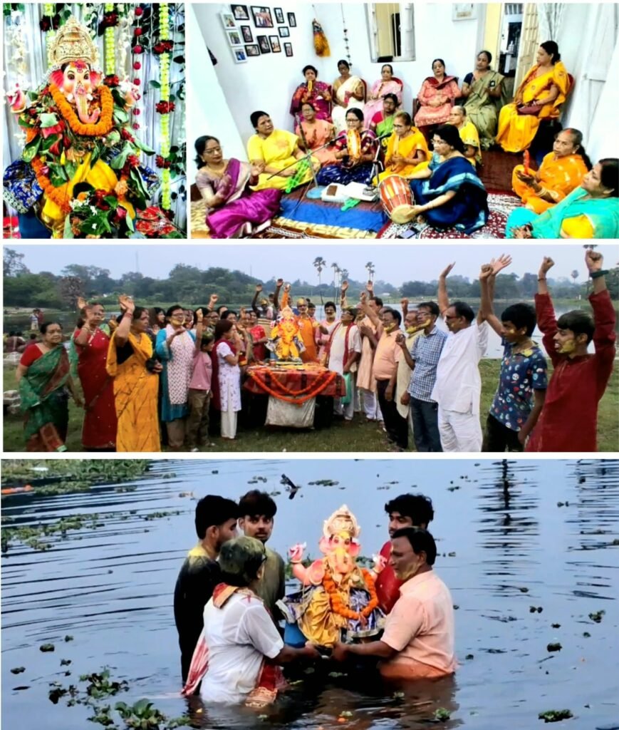 सिंदरी में श्रद्धा और उत्साह के साथ गणेश प्रतिमा का विसर्जन, गूंजा गणपति बप्पा मोरया