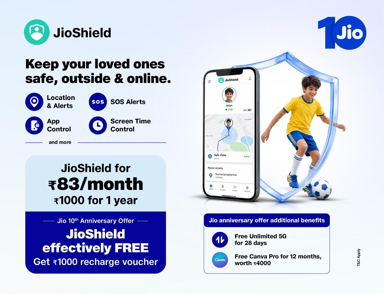 JioShield लॉन्च: बच्चों और बुजुर्गों की सुरक्षा के लिए लोकेशन से SOS तक कई फीचर्स