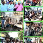 सिंदरी बाजार में भीषण आग से दो दुकानें राख, गैस सिलेंडर फटने से मची अफरा-तफरी