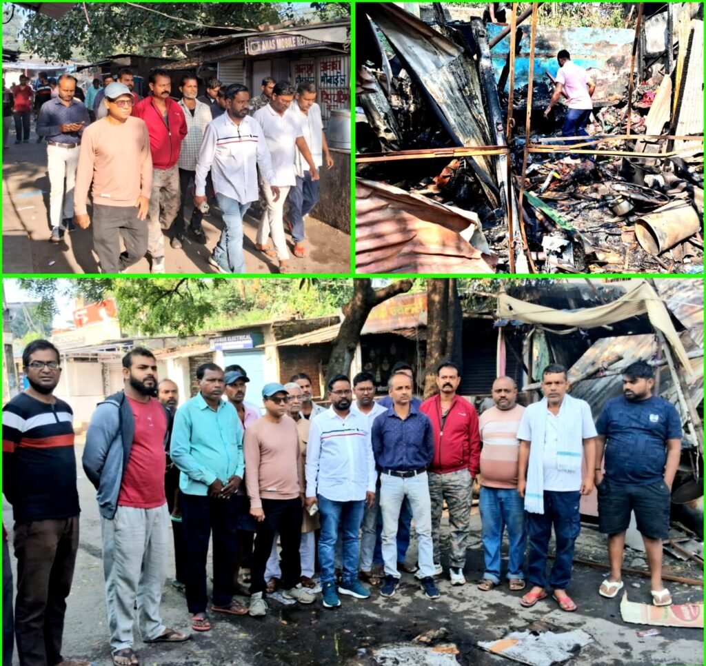 सिंदरी बाजार में आग से प्रभावित दुकानदारों से मिले विधायक चंद्रदेव महतो, मुख्यमंत्री राहत कोष से मदद का भरोसा